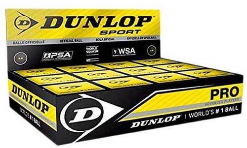 DUNLOP-Lot de 12 balles de squash Dunlop pro-image-1