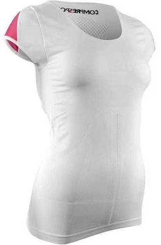 COMPRESSPORT-Compressport Trail Shirt SS V2 Woman White-image-1