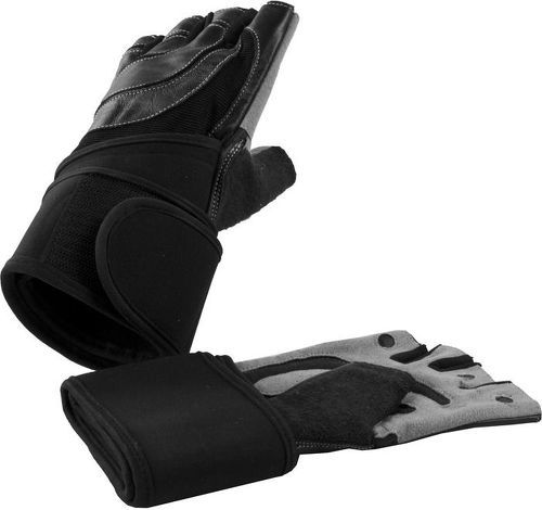 GORILLA SPORTS-Gants d'entrainement + bande de soutien pour articulations Taille S-XL-image-1