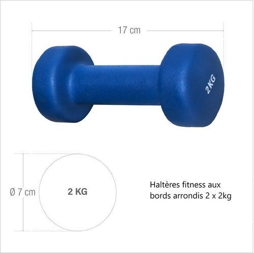 GORILLA SPORTS-1 KG (2x0,5) à 10kg (2x5,0) Haltères fitness en vinyle-image-2