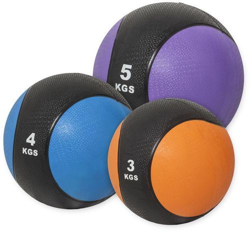 GORILLA SPORTS-Lot de 3 médecine balls (3kg, 4kg et 5kg)-image-1