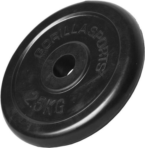 GORILLA SPORTS-Poids disque en caoutchouc de 2,5 KG - 5 KG - 10 KG - 15 KG - 20 KG - 25 KG-2