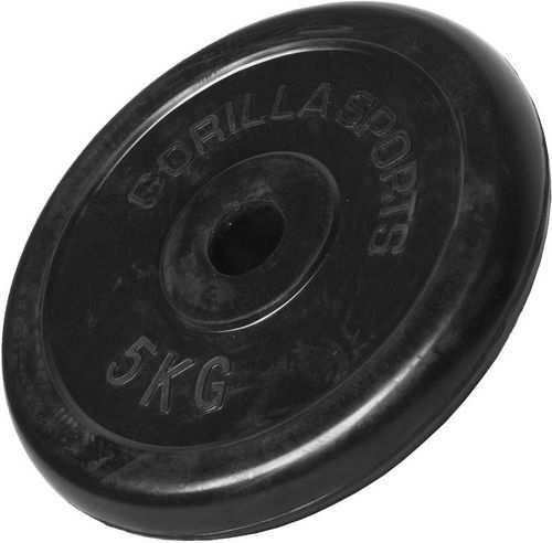 GORILLA SPORTS-Poids disque en caoutchouc de 2,5 KG - 5 KG - 10 KG - 15 KG - 20 KG - 25 KG-3