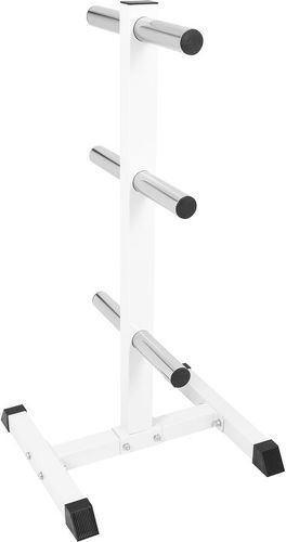 GORILLA SPORTS-Rack de rangement pour poids disques olympique 51mm, blanc-image-1