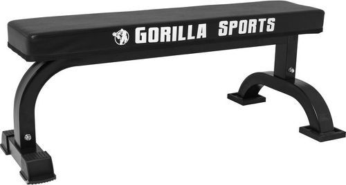 GORILLA SPORTS-Banc de musculation plat avec logo Gorilla Sports, noir-image-1