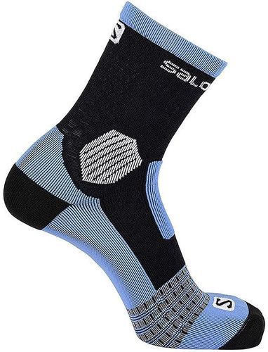 SALOMON-Salomon nso long run noire et bleue chaussettes de running-image-1