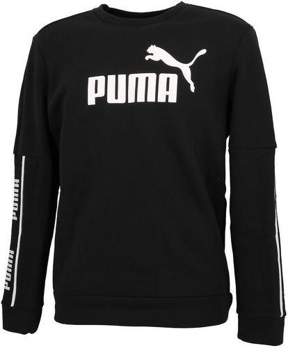 PUMA-Sweat Noir Homme Puma Amplified Crew-image-1