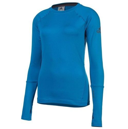 adidas-T-shirt manches longues bleu femme Adidas Climaheat-image-1