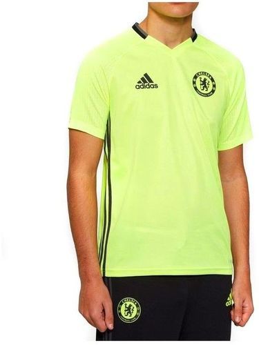 adidas-Chelsea Jaune fluo Maillot Football Garçon Adidas Training jersey-image-1