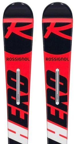 ROSSIGNOL-Pack Ski Rossignol Hero Jr Multi-event + Fixations Kid-x4 Homme Noir-image-1