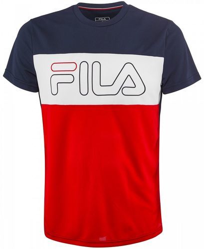FILA-T Shirt Fila Reggie Rouge / Bleu-image-1