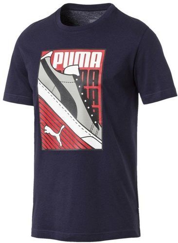 PUMA-T-shirt bleu homme Puma Sneaker Tee-image-1