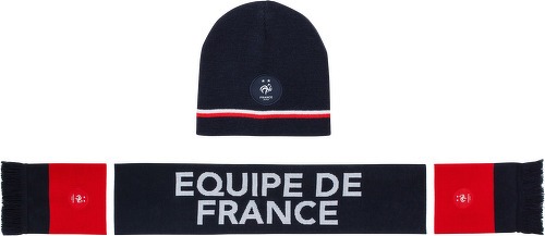 FFF-Coffret Bonnet + Écharpe Bleu adultes Équipe de France-image-1