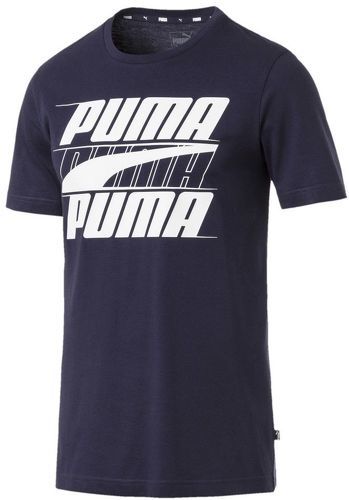PUMA-T-shirt bleu homme Puma Rebel Basic-image-1