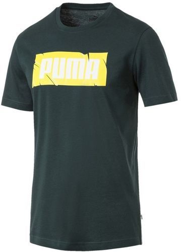 PUMA-T-shirt vert homme Puma Wording Tee-image-1