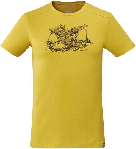 Millet-Tee-shirt Manches Courtes Millet Wood Wall Jaune Homme-image-1