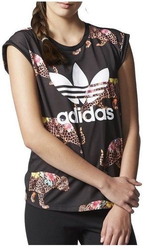 tee shirt adidas femme blanc et noir