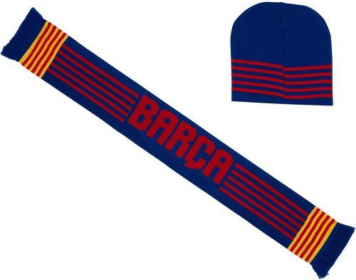 FC BARCELONE-Coffret Bonnet + écharpe - Collection officielle FC Barcelone-1