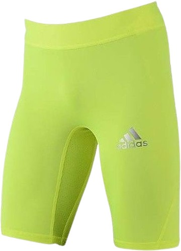 adidas-Short de compression jaune fluo homme Adidas Alphaskin-image-1