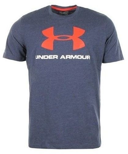 UNDER ARMOUR-T-shir tUnder Armour Sportstyle Logo Navy Rouge pour homme-0