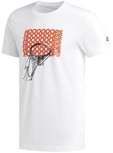 adidas-T-shirt adidas Hoops Basketball Blanc pour homme-image-1