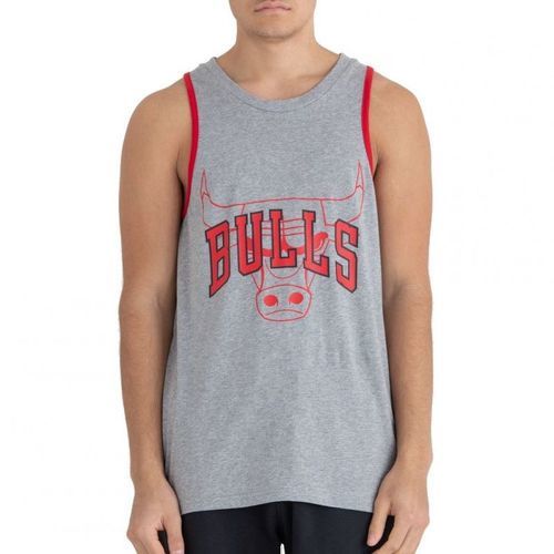 NEW ERA-Débardeur NBA Chicago Bulls New Era Double Logo Gris pour homme-image-1