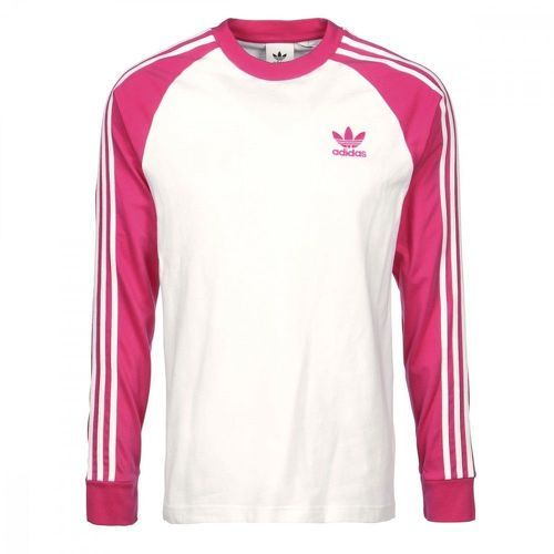 adidas-T-shirt à manches longues Rose et blanc Femmes Adidas-image-1