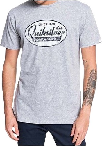 QUIKSILVER-T-Shirt Gris chiné Homme Quiksilver WHAT WE DO BEST-image-1