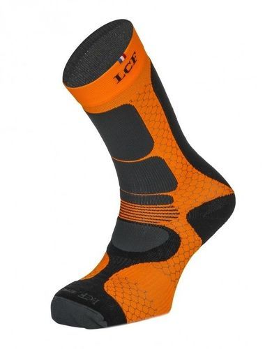 La Chaussette de France-La Chaussette de France Running modele Kailash gris orange-0