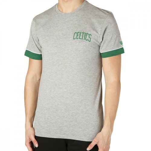 NEW ERA-T-shirt gris homme New Era Boston Celtics Stripe-image-1