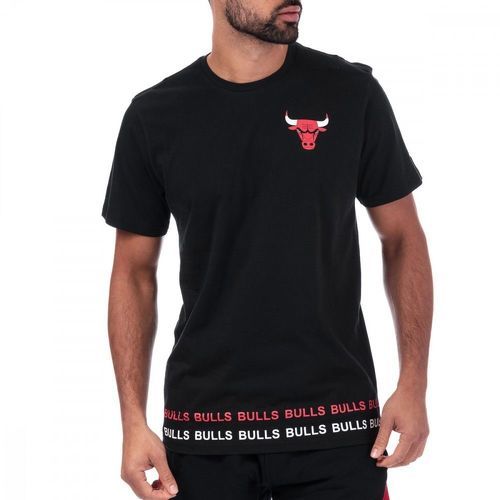 NEW ERA-T-shirt noir homme New Era Team Wordmark Chicago Bulls-image-1
