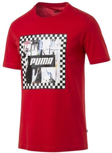 PUMA-T-Shirt Rouge Homme Puma Check Graphic-image-1