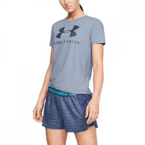 UNDER ARMOUR-Tee shirt bleu femme graphic sportstyle classic Under armour-image-1