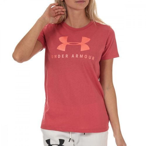 UNDER ARMOUR-Tee Shirt Rouge Femme Graphic Sportstyle Classic Under Armour-image-1
