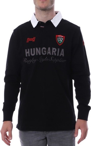 HUNGARIA-Polo RC Toulon Noir Homme HUNGARIA JET SET BLACK L/S-image-1