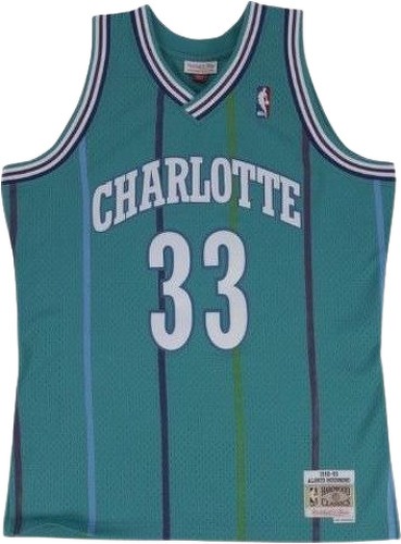 Mitchell & Ness-Maillot NBA Alonzo Mourning Charlotte Hornets 1992-93 Mitchell & ness Hardwood Classic swingman Bleu-image-1