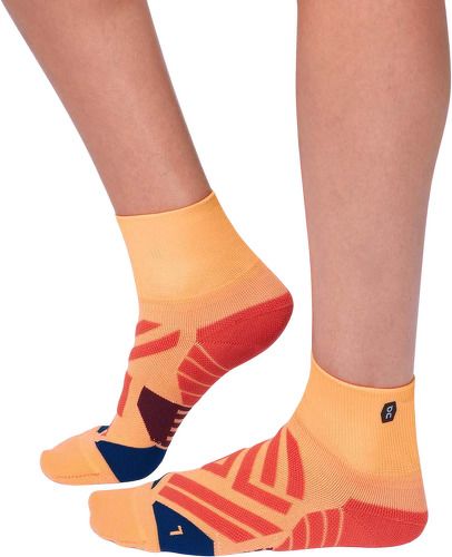 On-On running mid sock coral navy-image-1