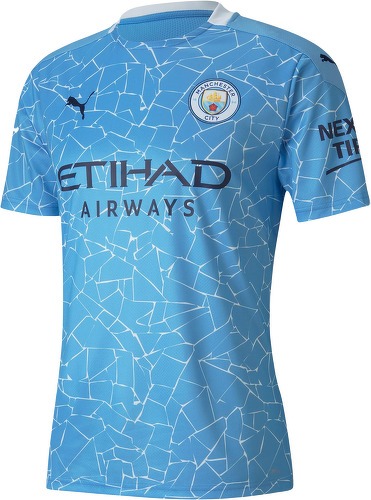 PUMA-Manchester City home shirt replica ss with sponsor 2020/2021 - Maillot de foot-image-1