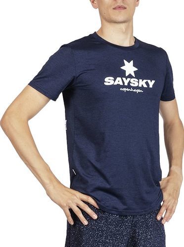 Saysky-Saysky Classic Pace Tee Blue Melange-image-1