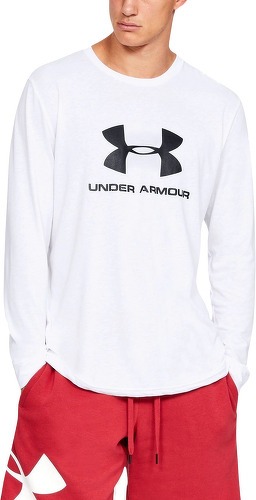 UNDER ARMOUR-T-shirt Manches Longues Blanc Homme Under Armour Logo-image-1