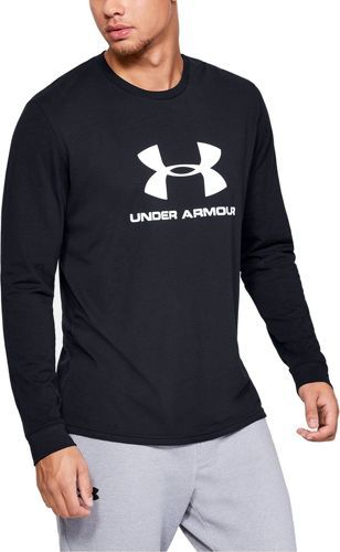 UNDER ARMOUR-T-shirt Manches Longues Noir Homme Under Armour Logo-image-1