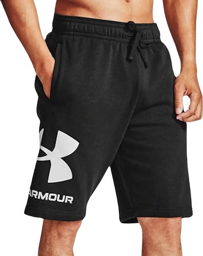 UNDER ARMOUR-Short en cotton Under Armour Rival Fleece Big logo Noir-image-1
