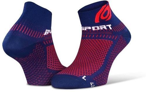 BV SPORT-Bv sport socquettes light 3d rouges et bleues chaussettes running bv sport-image-1