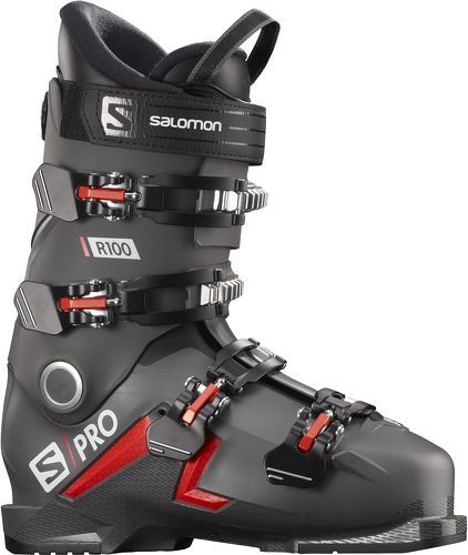 SALOMON-Chaussures De Ski Salomon S/pro R100 Silver/blac Homme-image-1