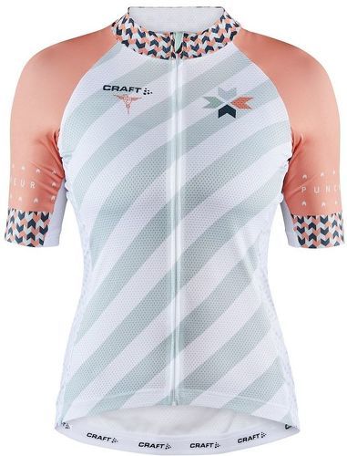 CRAFT-Craft maillot specialiste aero femme blanc et orange vélo femme-image-1