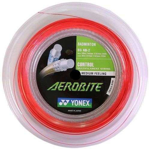 YONEX-Bobine Yonex Badminton Aerobite Blanc/Rouge-image-1