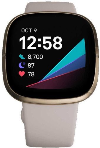 Fitbit-FITBIT Sense - Montre connectée - Lunar Blanc-2