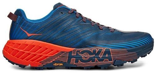 HOKA ONE ONE-Hoka SpeedGoat 4 Blue \ Mandarine  - Scarpa Trail Running-image-1