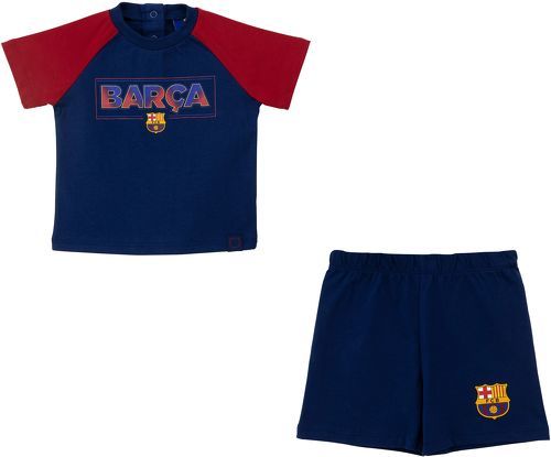 FC BARCELONE-T-shirt + short BARCA bébé - Collection officielle FC BARCELONE - 3 mois-0