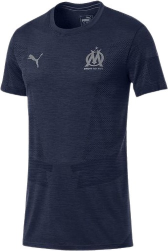 PUMA-Olympique de Marseille T-shirt bleu foncé homme Puma evoKNIT-image-1
